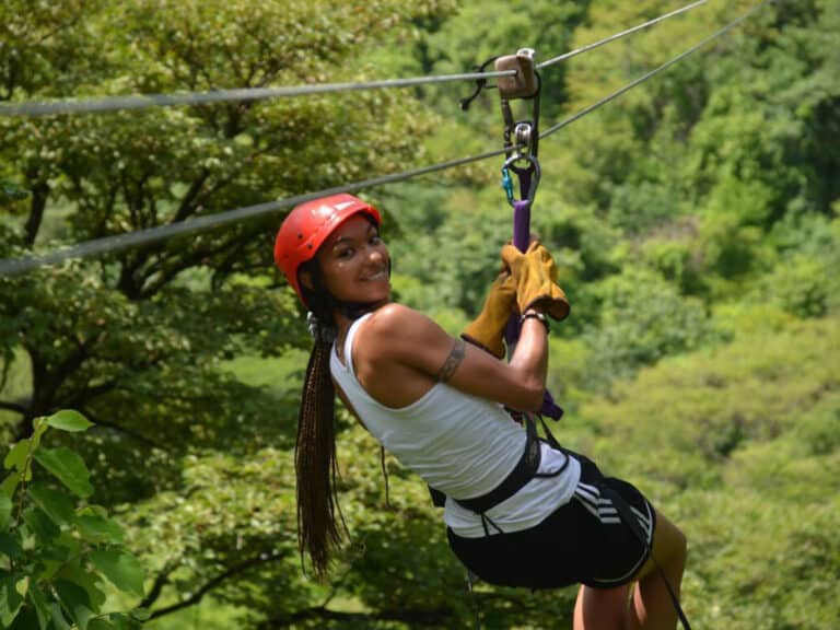 Zip line canopy tour in the Guanacaste dry forest